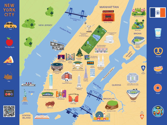 New York City map placemat for kids flat product image